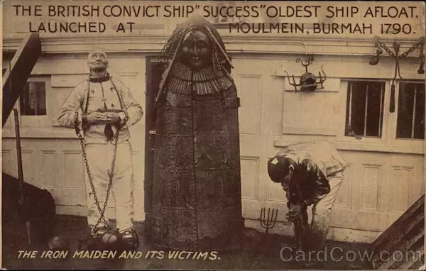 Prison The British Convict Ship "Success" Antique Postcard Vintage Post Card