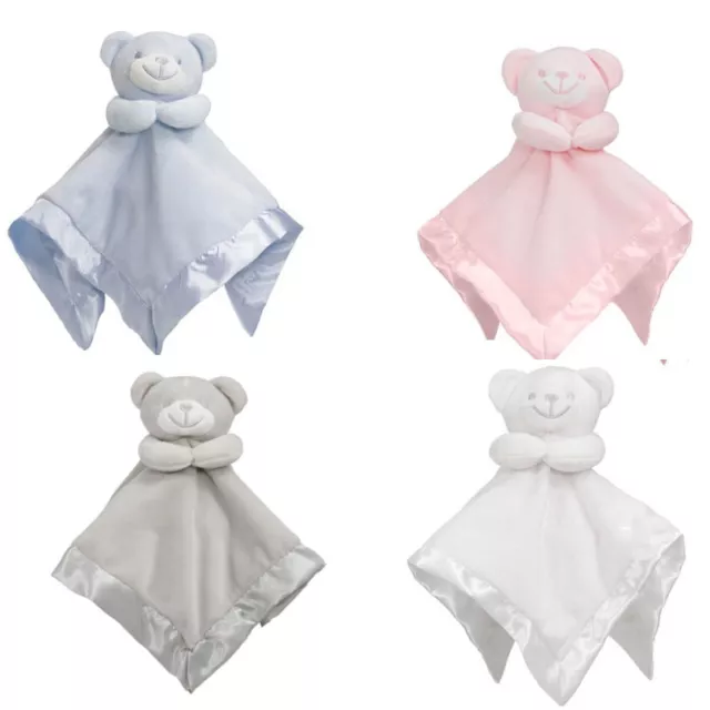 Teddy Bear Baby Comforter Boys Girls Security Blanket Infant Newborn