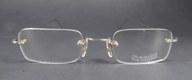 ALGHA EYEGLASSES FRAMES men Square Round Gold Plated Panto 12 KT