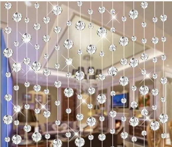 Curtain Crystal Glass Hang Bead Living Room Bedroom Window Door Wedding Decors