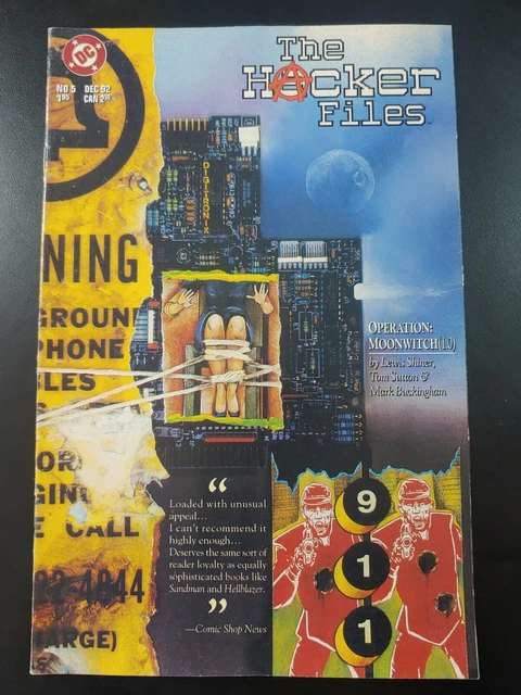 ⭐️ The HACKER FILES #5 (of 12) (1992 DC Comics) FN Book