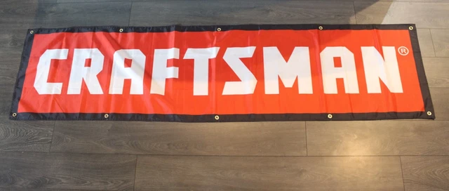 CRAFTSMAN BANNER FLAG Big 2x8 feet Hardware Store Shop Tools Machinery