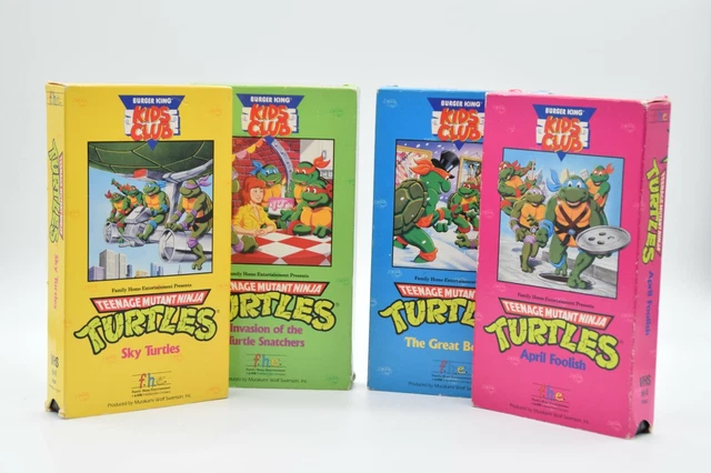 BURGER KING KIDS Club Ninja Turtles VHS Complete Set EUR 14,32