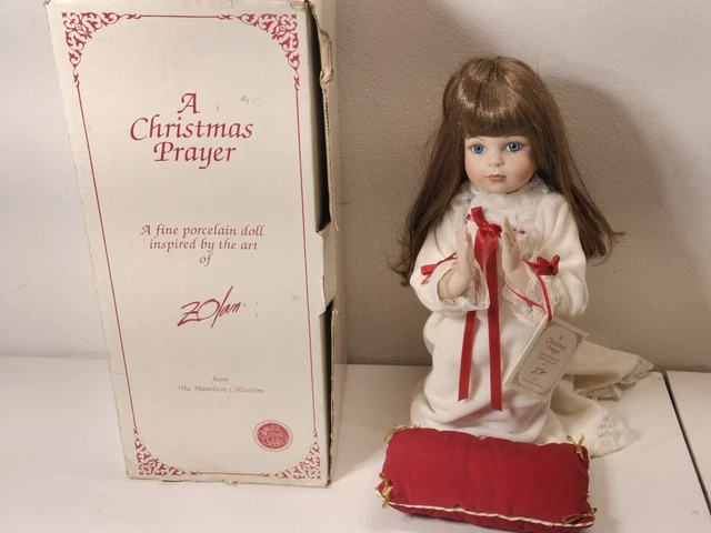 The Hamilton Collection "A Christmas Prayer" Heritage Dolls Porcelain