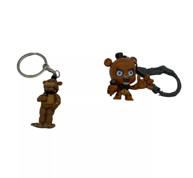 Lot Of 2 Five Nights At Freddy's Freddy Backpack Clip Hanger And Keychain