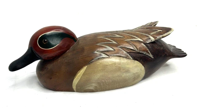 Wood Carved Duck Display