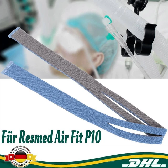 Ersatz-Kopfband für ResMed Airfit P10 CPAP-Maske mit Nasenkissen Blau DE NEU