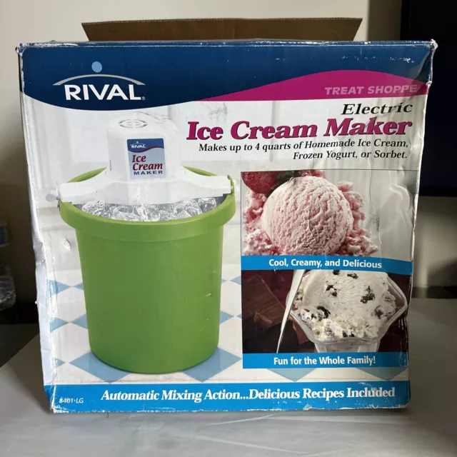 Rival frozen delights 4 quart ice cream hotsell maker green