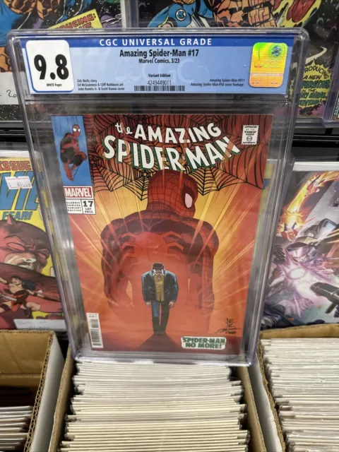 Amazing Spider-Man 17 CGC 9.8 Variant..ASM #50 Cover Homage Spider-man No More