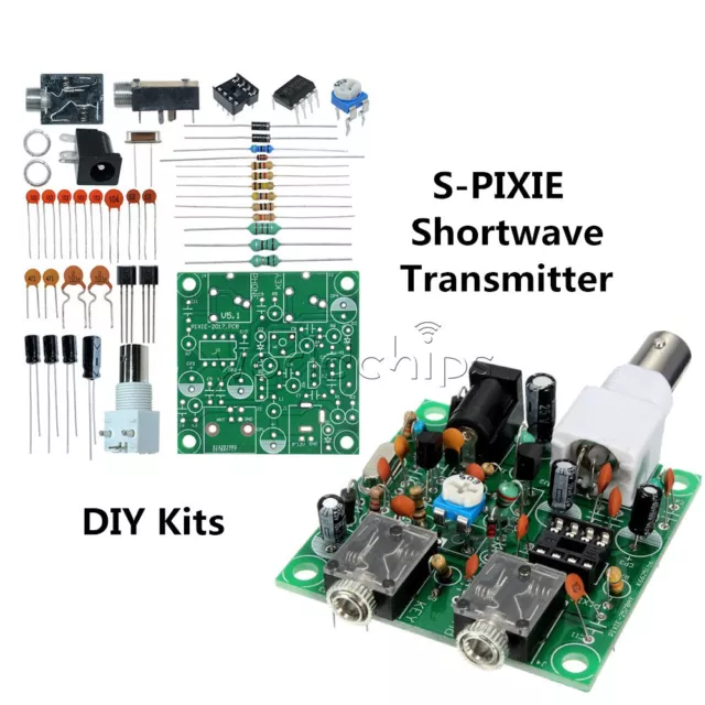 S-PIXIE 40M CW RADIO Shortwave Transmitter QRP Pixie Kit Receiver 7.023-7.026MHz