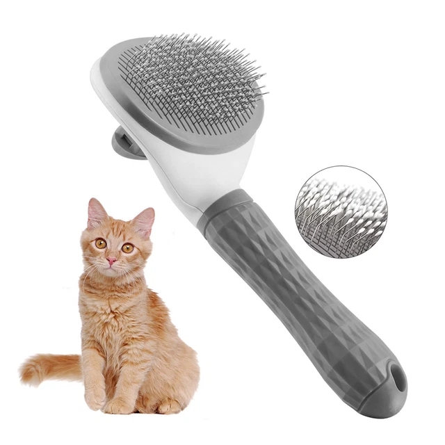 Cat Grooming Brush, Pets Slicker Brushes Dogs Self Clean Brush for Gray