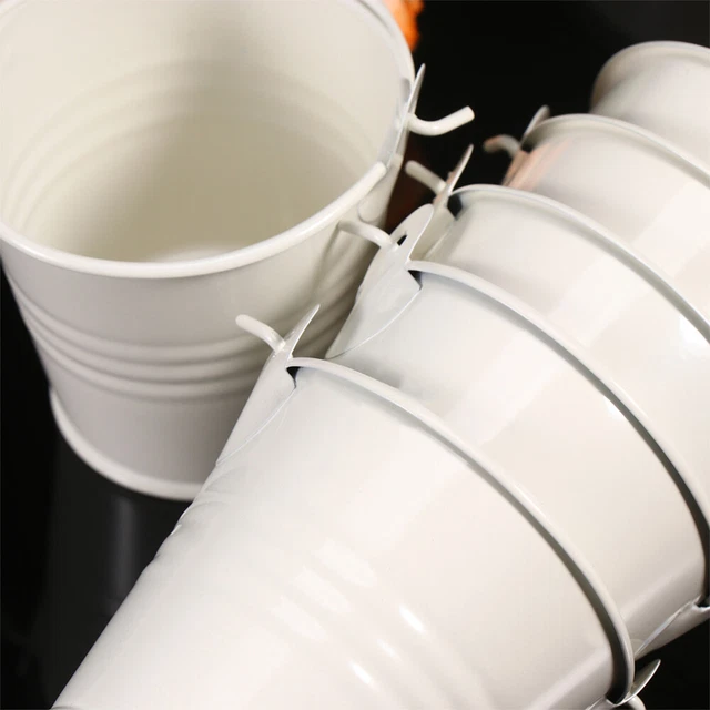 12 Pcs Pot De mini seaux cotillons Pour La Maison Petit Seau En Fer Décor De Fen 2