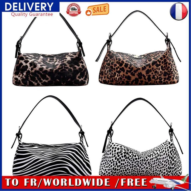 Women Animal Print Crossbody Bag Women Portable PU Shoulder Tote Satchel Handbag