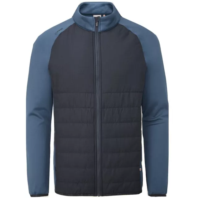 Giacca da golf PING Arlo Sensorwarm cerniera completa (Navy/Stormcloud), nuova con etichette, taglia: XL