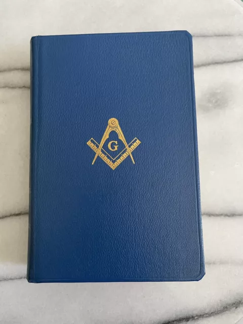 Holy Bible Masonic Edition 1940 Holman Blue Cover Illustrated King Solomon VTG