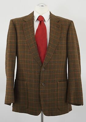 DAKS DAKS Firma Blazer Gr.50 Variopinto a Quadri Monopetto 2-Knopf Lana Vergine C302 