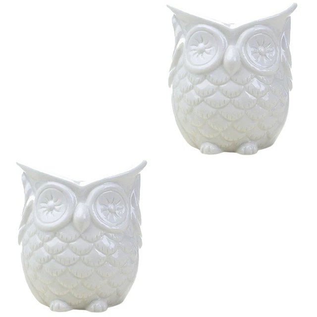 2x Porzellan Blumentopf Eule Keramik Topf Balkon Pflanzer Keramik Blumentöpfe