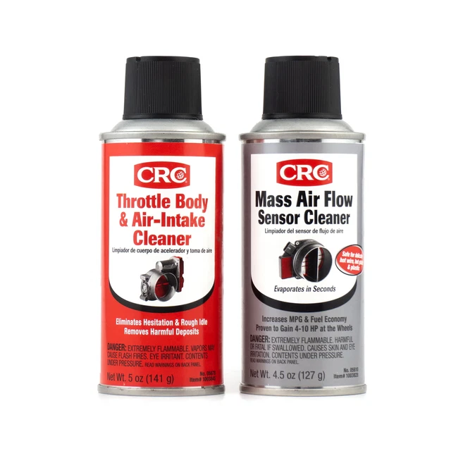 CRC 05111 MAF Mass Air Flow Sensor & Throttle Body Intake Cleaner Twin Pack Kit
