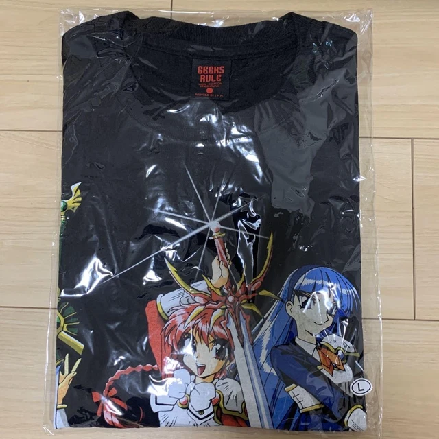 MAGIC KNIGHT RAYEARTH T-Shirt Geeks Rule 15 Print Black L