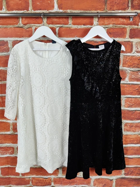 Girls Bundle Age 11-12 Years 100% Zara Dress Set Summer Party Sparkle Lace 152Cm
