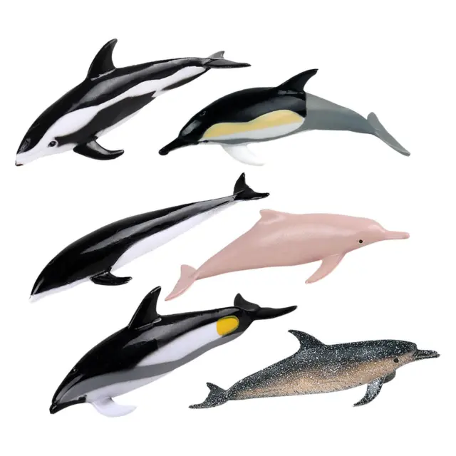 6 x Mini-Delfin-Figuren, pädagogisches Spielzeug, Mitbringsel zum Basteln,