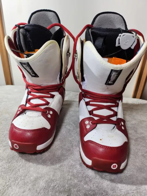 Burton Freestyle Snowboard Boots Women Size 8 Red And White