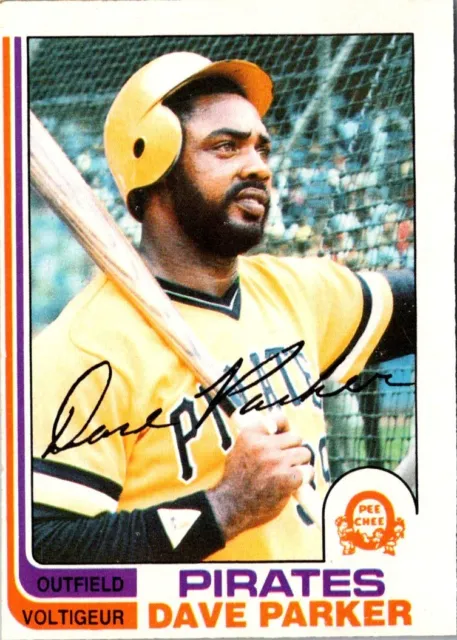 1982 O-PEE-CHEE DAVE Parker #40 Pittsburgh Pirates carte de baseball ...
