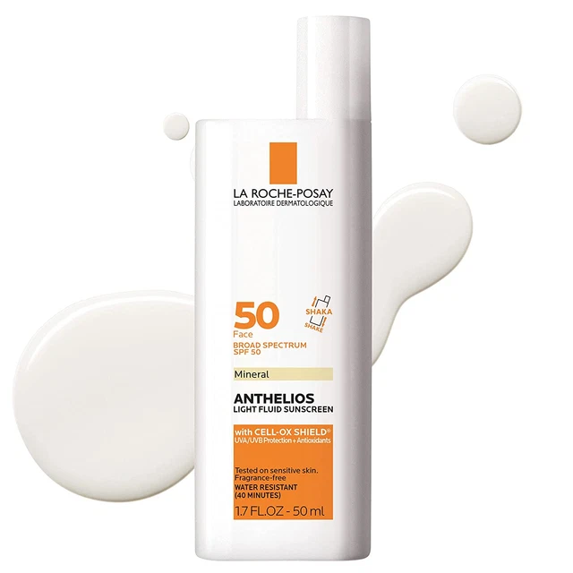 Anthelios Mineral Ultra-Light Face Sunscreen SPF 50, Zinc Oxide Sunscreen for Fa