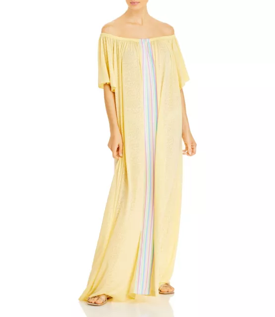 Pitusa Off-the-Shoulder Beach Cover-Up Caftan