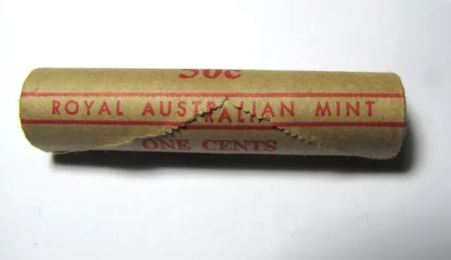 1976 Australian 1 Cent Mint Roll - RAM Roll of 50 Unc. 1976 1 c Coins