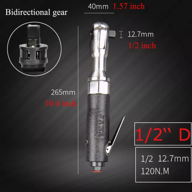 New 1/2" Pneumatic Mini Air Impact Wrench Rattle Gun Air Tool Air Wrench Ratchet