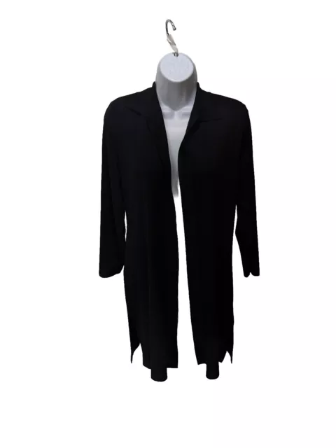 EXCLUSIVELY MISOOK WOMENS Duster Cardigan Sweater P2XS XXS Petite Black ...