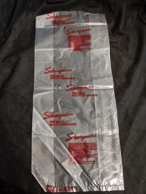 Vintage Red SCHWEGMANN NEW ORLEANS Rare Deli Plastic Bag.