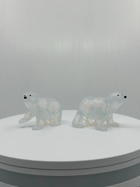 Swarovski 2011 SCS Annual Edition Polar Bear Cubs White Opal