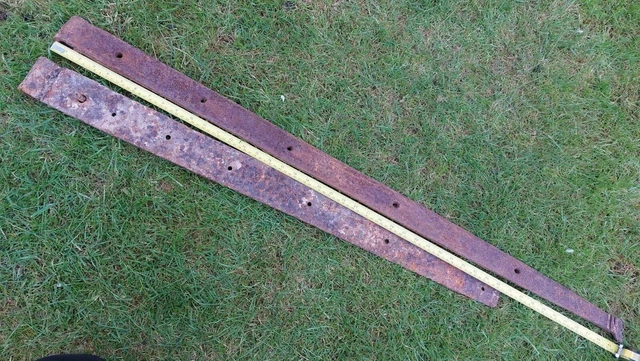 2 Large Antique/Vintage Farm Gate/Barn Door Wrought Iron Hinge Plate -Heavy Duty