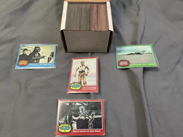 Lot of 160 Star Wars Trading Cards, Topps Blue Series 1, 1977 Burger King + more