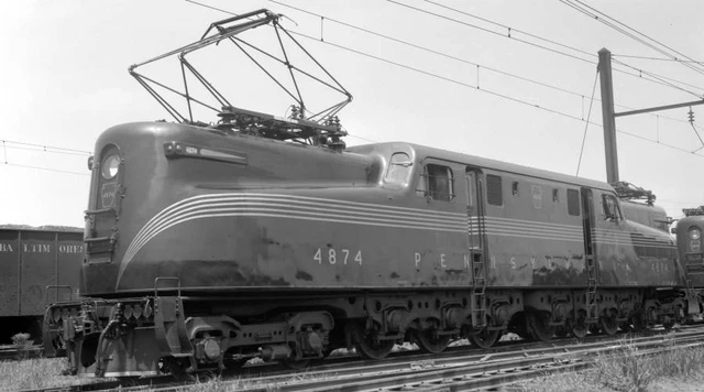 PRR PENNSYLVANIA RAILROAD locomotive, engine No 4874 Old Train Photo £5 ...