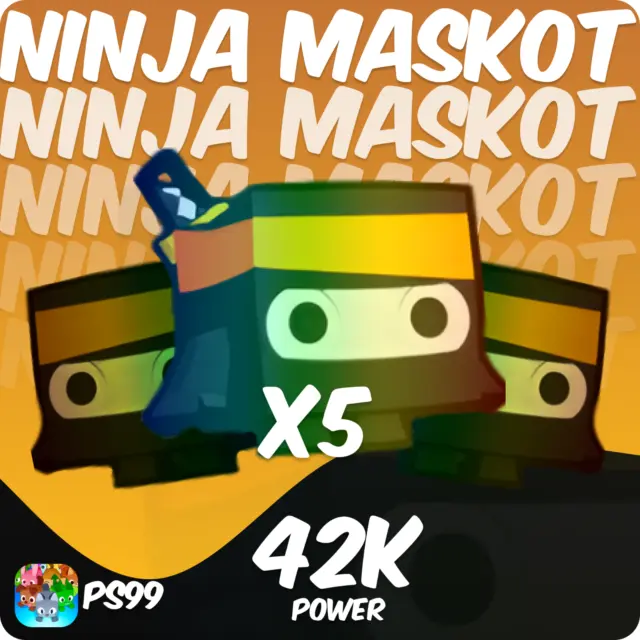 Roblox PS99 - NINJA MASKOT X5 - RAINBOW - Pet Simulator 99 Cheaper/Fast