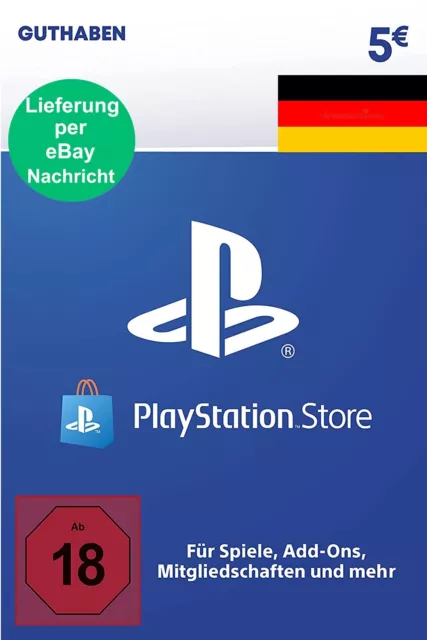 5 Euro PSN Card DE - Playstation Network Guthaben 5€ Digital Code - nur DE