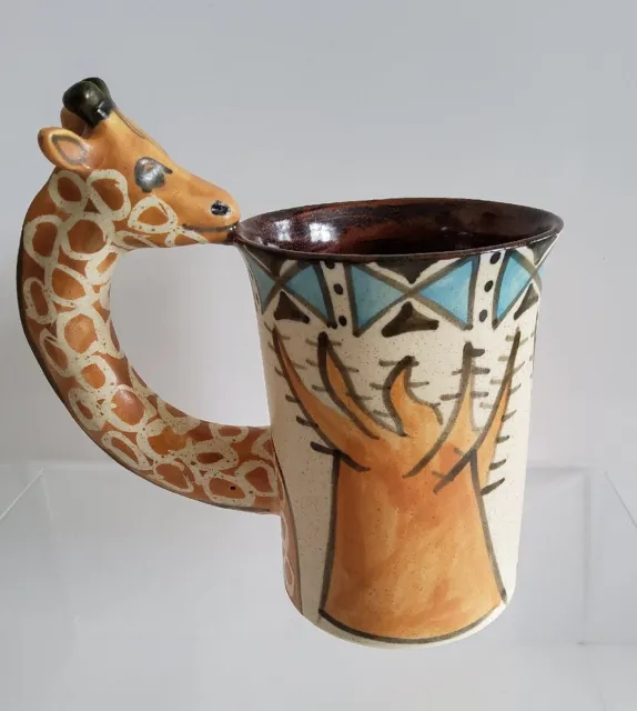 IMAGO Original South Africa  Giraffe Handle Mug Art Pottery