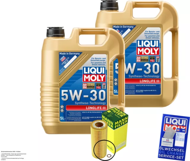 Révision Filtre LIQUI MOLY Huile 10L 5W-30 pour BMW 5er Touring E61 525d 530d