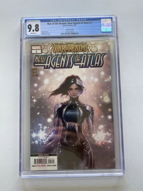 WAR OF THE REALMS AGENTS OF ATLAS 1 CGC 9.8 Luna Snow Aero 2nd Print Shang-Chi