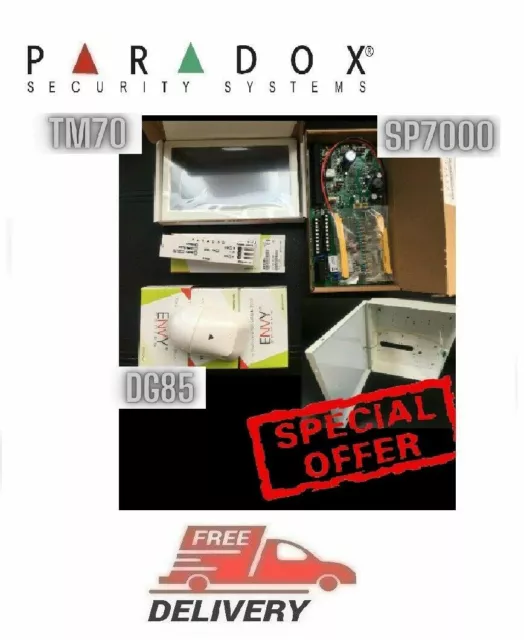 Paradox KIT (SP7000 + TM70 + NV5 (3 Stück) + Metallgehäuse + IP150 +)...