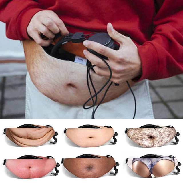 DAD BODY WAIST Belt Bum Bag 3D Funny Hairy Beer Fat Belly Pack Pouch Holder Bag 8.93 PicClick UK