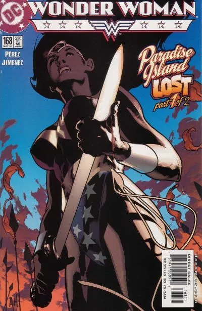 WONDER WOMAN (Vol. 2) #168 VF, Adam Hughes c. DC Comics 2001 Stock Image