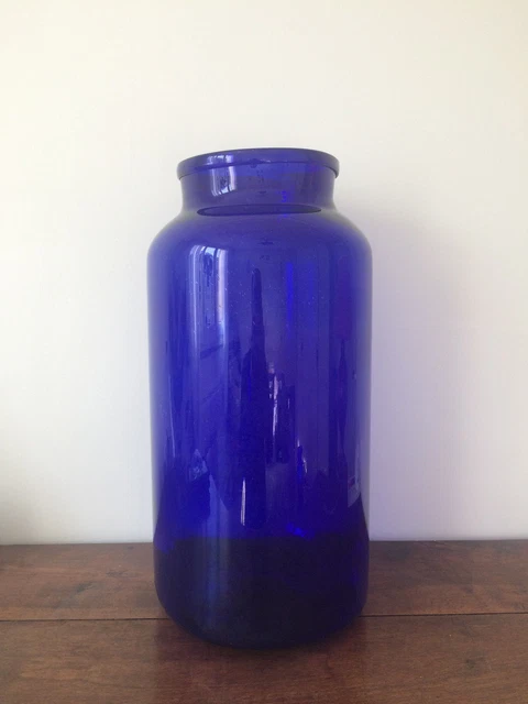 SPLENDIDE ET RARE Moutardier en argent massif avec son verre bleu