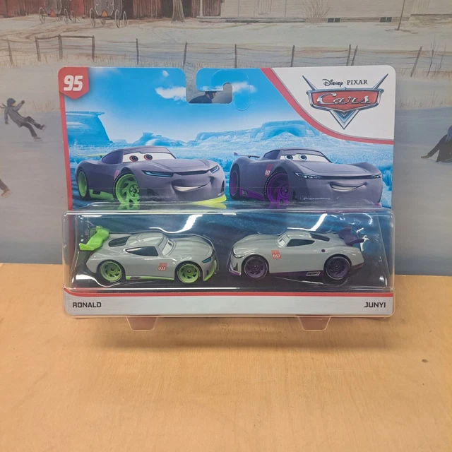 Disney Pixar Cars Ronald and Junyi Rust-eze Racing Center By Mattel New