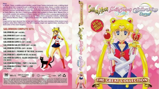 DVD SAILOR MOON CRYSTAL Season 1-3 English Audio Tracking Shipping +Free 1  Anime