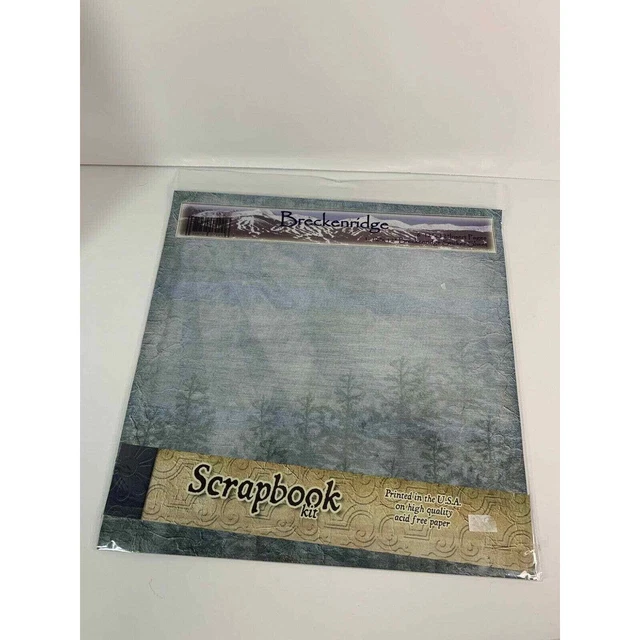 Kit de papel de álbum de recortes Breckenridge Colorado Summit Snow CO 12" 6 páginas pegatinas