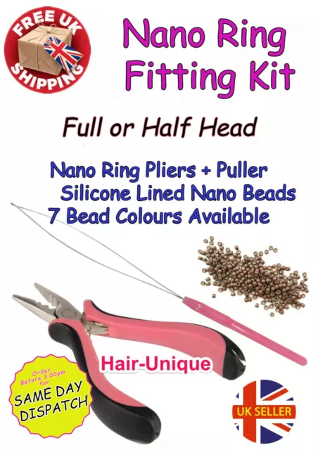 NANO RING FITTING KIT Full or Half Head - Pliers + Puller + Silicone Nano Rings